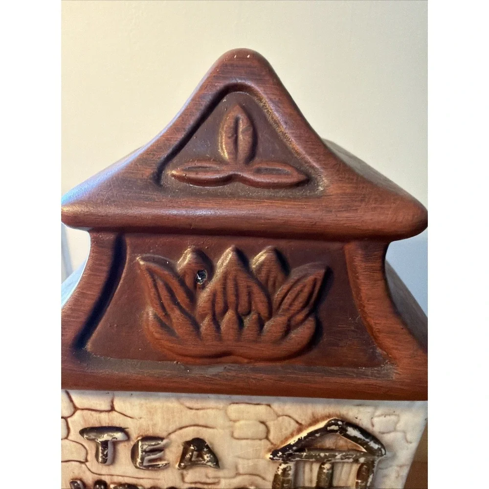 Vintage Judy of CA USA Tea House Cookie Jar 1977 Kitchen Canister Cottageware